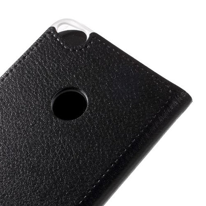 Wallet Case für Huawei P8 LITE (2017) Litchi Skin Book Etui