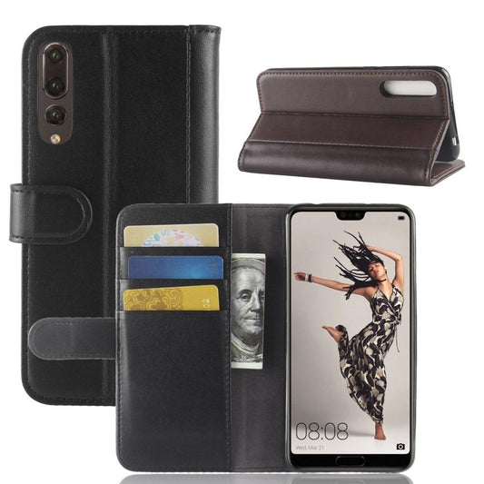 Wallet Case für Huawei P20 PRO Echt Leder Innenfach