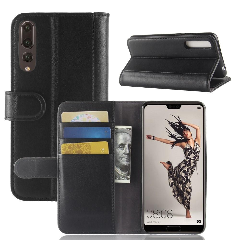Wallet Case für Huawei P20 PRO Echt Leder Innenfach