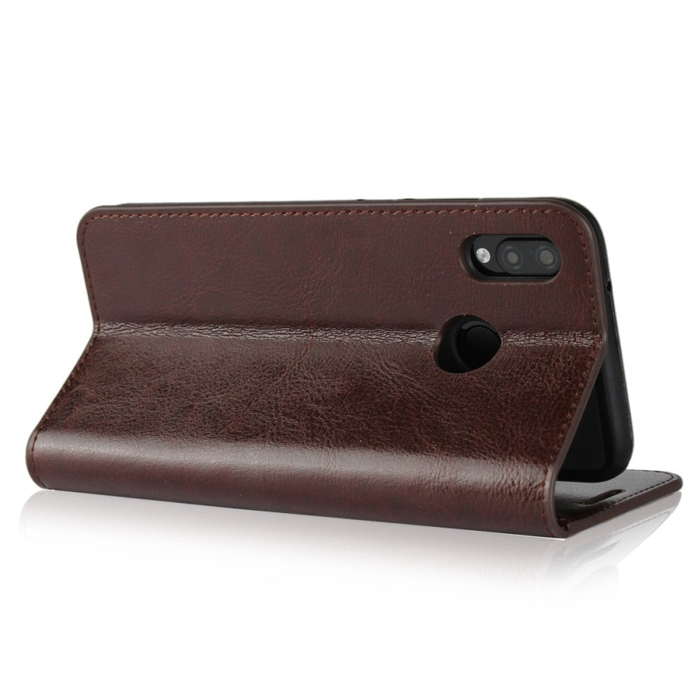 Wallet Case für Huawei P20 LITE Genuine Split Echt Leder Crazy Horse Skin
