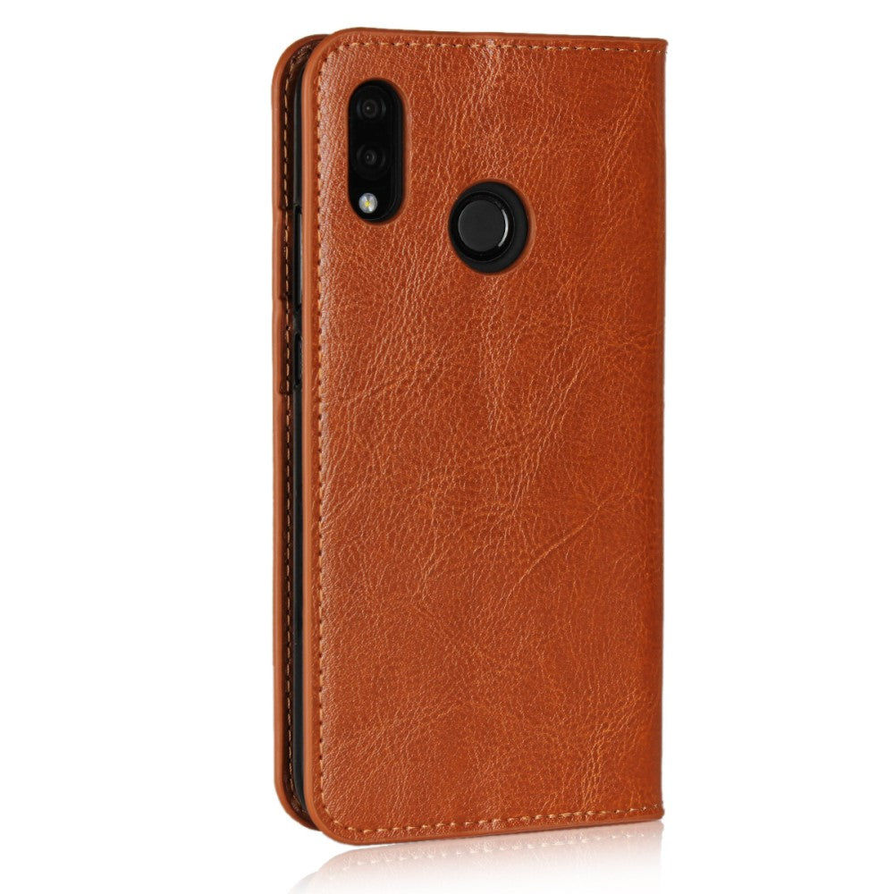 Wallet Case für Huawei P20 LITE Genuine Split Echt Leder Crazy Horse Skin
