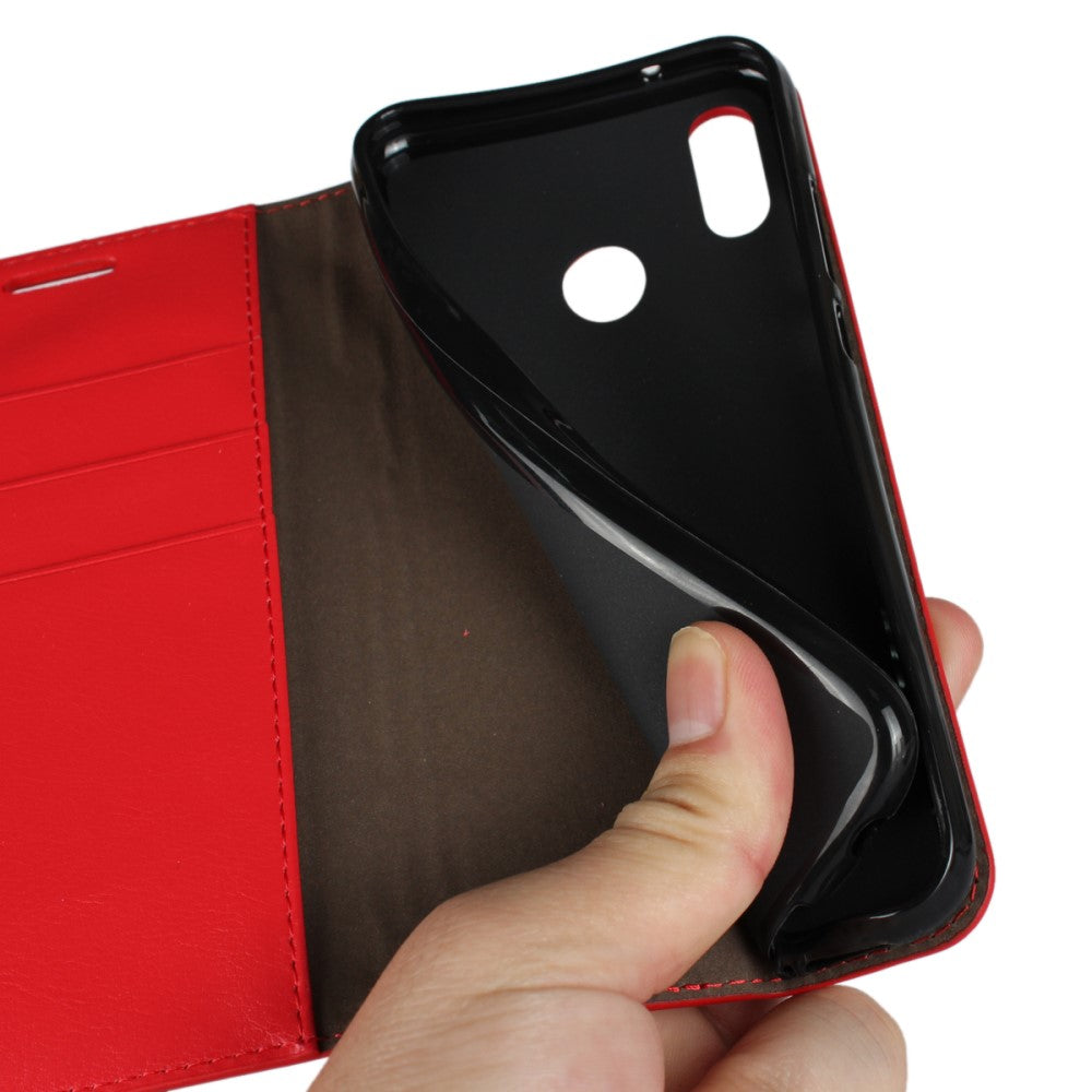 Wallet Case für Huawei P20 LITE Genuine Split Echt Leder Crazy Horse Skin