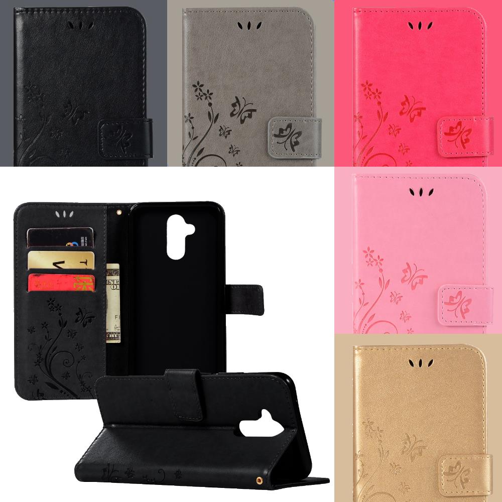Wallet Case für Huawei Mate 20 LITE Butterfly Flower Motiv