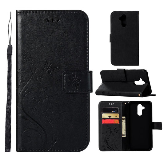 Wallet Case für Huawei Mate 20 LITE Butterfly Flower Motiv