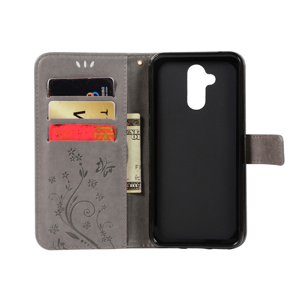 Wallet Case für Huawei Mate 20 LITE Butterfly Flower Motiv