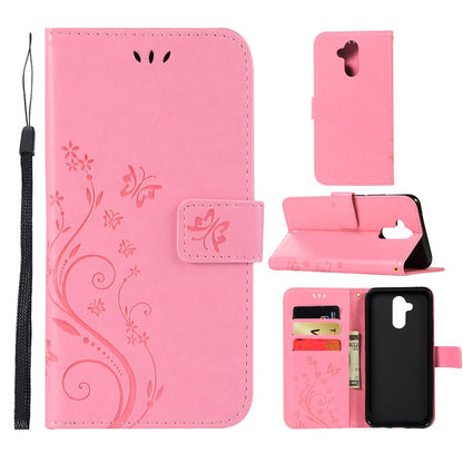 Wallet Case für Huawei Mate 20 LITE Butterfly Flower Motiv