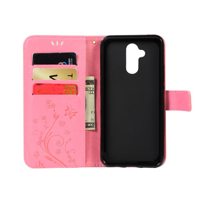 Wallet Case für Huawei Mate 20 LITE Butterfly Flower Motiv