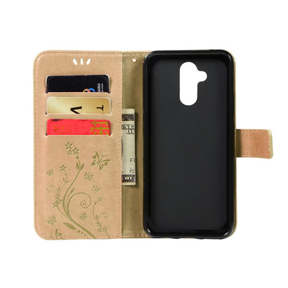 Wallet Case für Huawei Mate 20 LITE Butterfly Flower Motiv