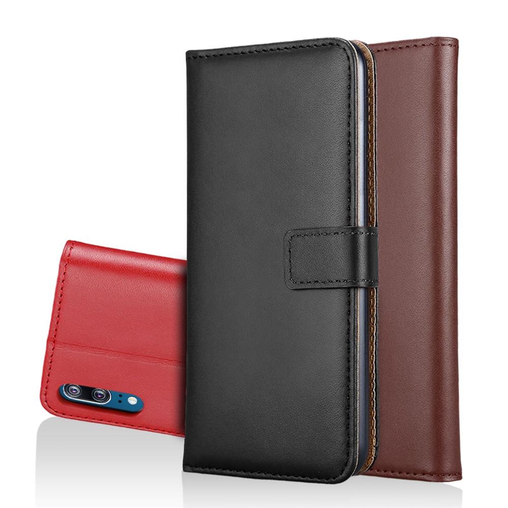 Wallet Case für Huawei P20 Genuine Split Echt Leder Tasche