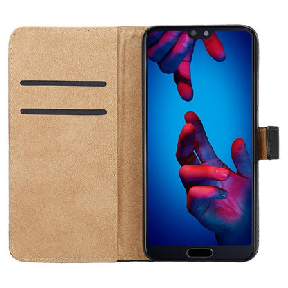 Wallet Case für Huawei P20 Genuine Split Echt Leder Tasche