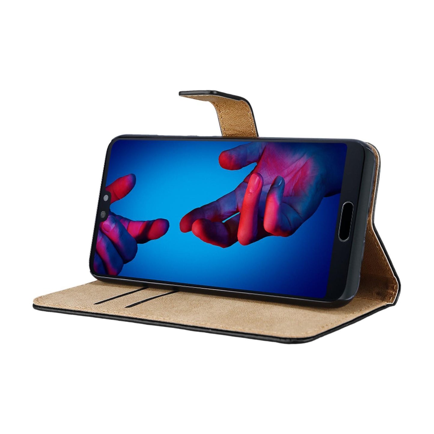 Wallet Case für Huawei P20 Genuine Split Echt Leder Tasche