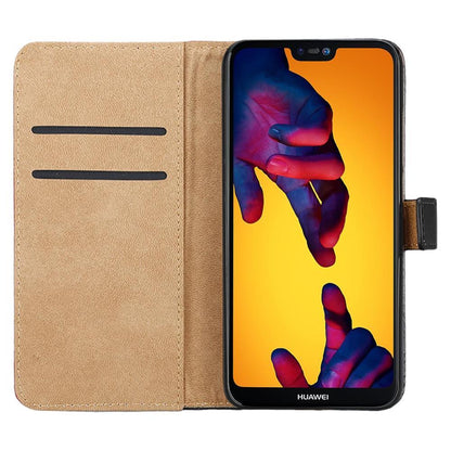 Wallet Case für Huawei P20 LITE Genuine Split Echt Leder Tasche