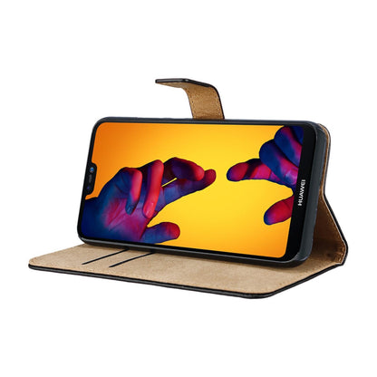 Wallet Case für Huawei P20 LITE Genuine Split Echt Leder Tasche