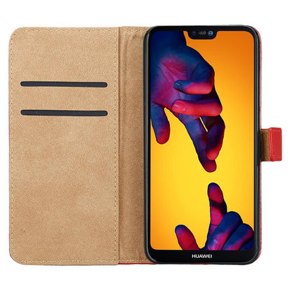 Wallet Case für Huawei P20 LITE Genuine Split Echt Leder Tasche