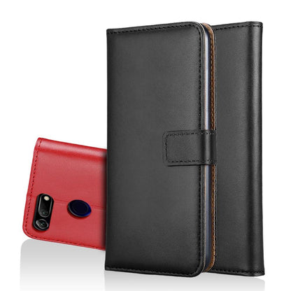 Wallet Case für Huawei Honor View 20 Genuine Split Echt Leder Tasche