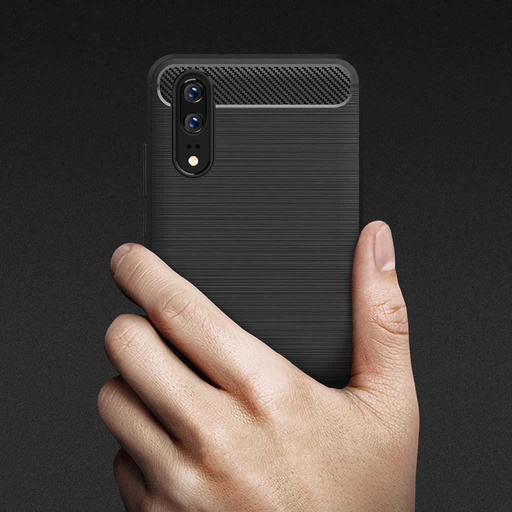 TPU Case für Huawei P20 Carbon Skin Brushed