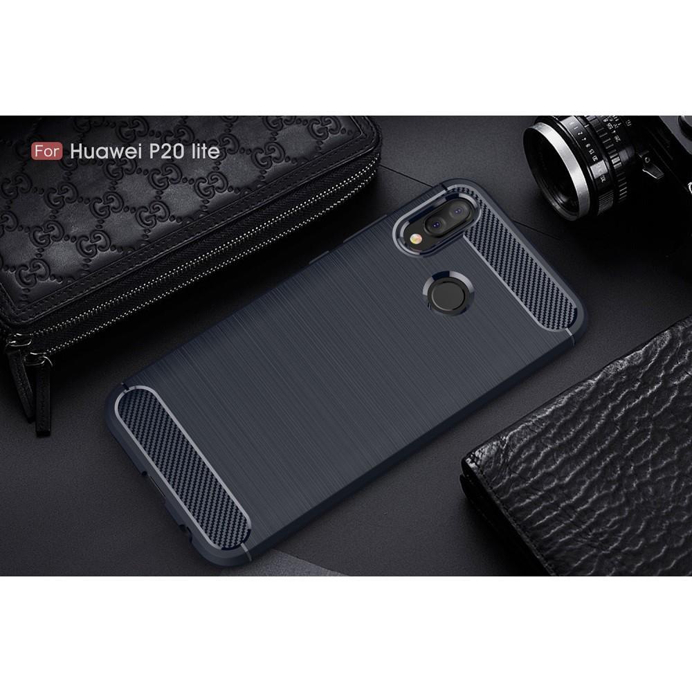 TPU Case für Huawei P20 LITE Carbon Skin Brushed