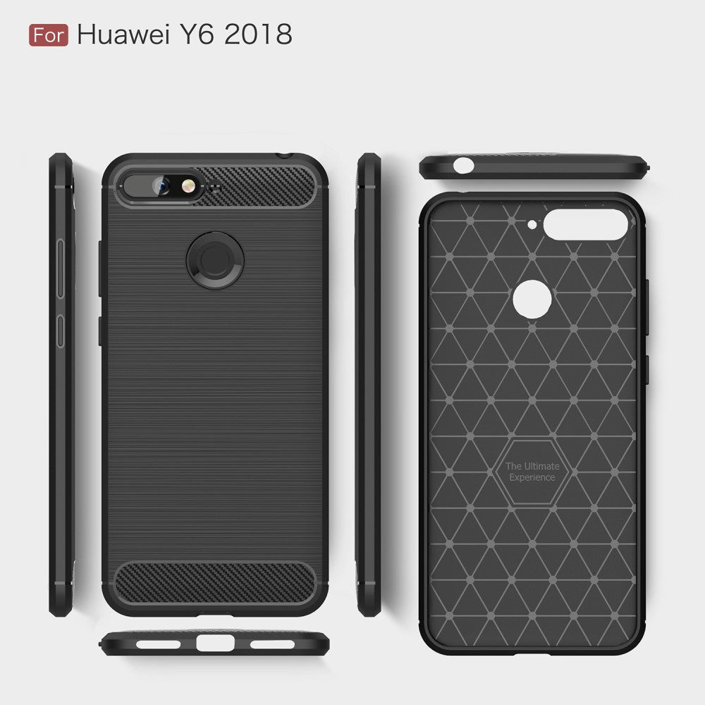 TPU Case für Huawei Y6 (2018) Carbon Skin Brushed