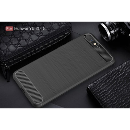 TPU Case für Huawei Y6 (2018) Carbon Skin Brushed