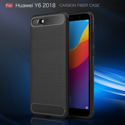 TPU Case für Huawei Y6 (2018) Carbon Skin Brushed