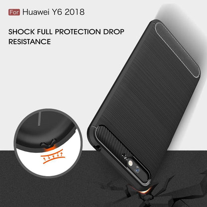 TPU Case für Huawei Y6 (2018) Carbon Skin Brushed