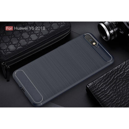 TPU Case für Huawei Y6 (2018) Carbon Skin Brushed