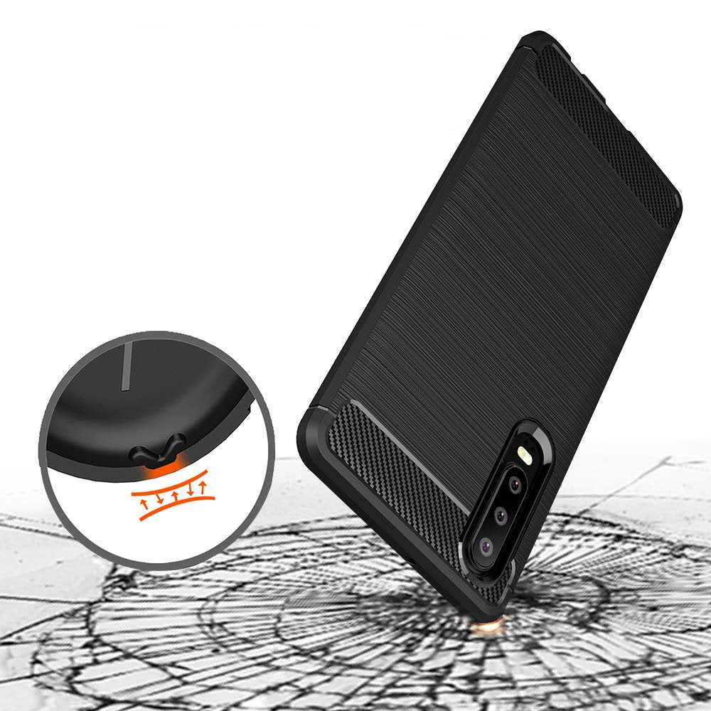 TPU Case für Huawei P30 Carbon Skin Brushed Hülle
