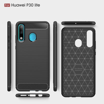 TPU Case für Huawei P30 LITE Carbon Skin Brushed Hülle