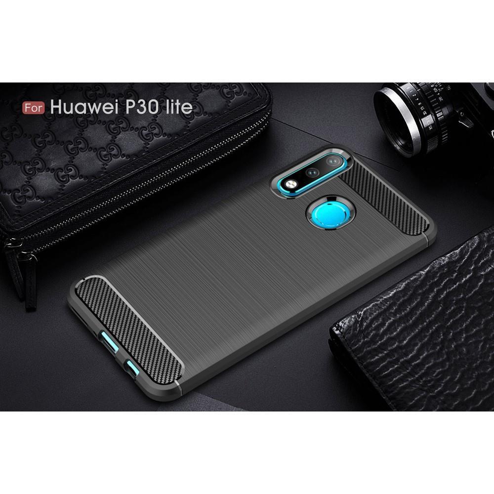 TPU Case für Huawei P30 LITE Carbon Skin Brushed Hülle
