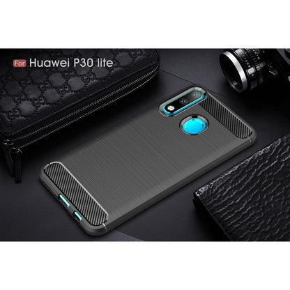 TPU Case für Huawei P30 LITE Carbon Skin Brushed Hülle