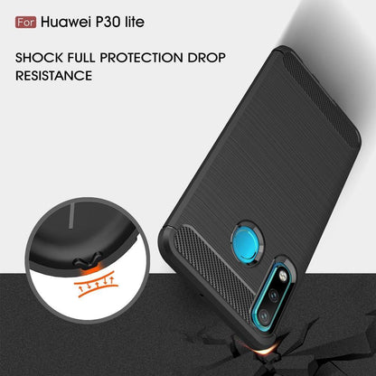 TPU Case für Huawei P30 LITE Carbon Skin Brushed Hülle