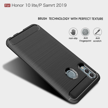TPU Case für Huawei P SMART 2019 Carbon Skin Brushed Hülle