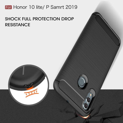 TPU Case für Huawei P SMART 2019 Carbon Skin Brushed Hülle