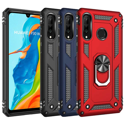 Outdoor Case für Huawei P30 LITE TPU PC Hybrid Sergeant Armor Metall Ring Hülle