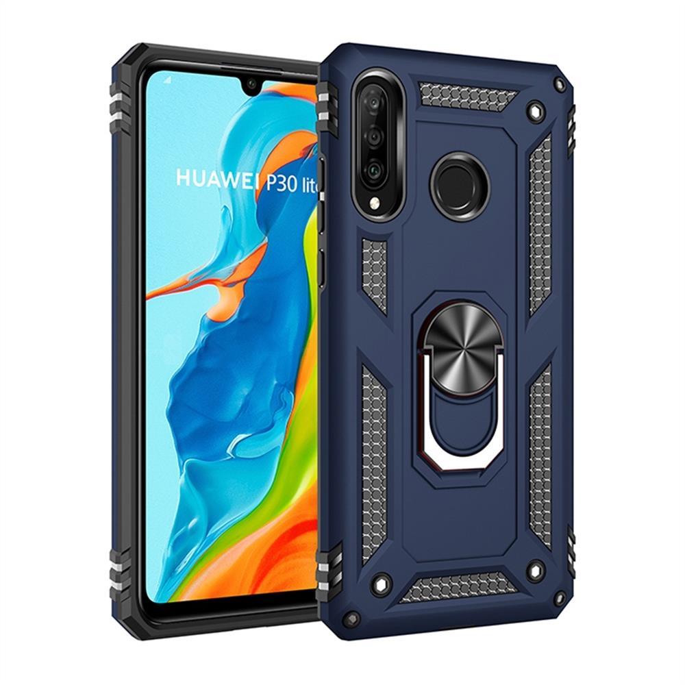 Outdoor Case für Huawei P30 LITE TPU PC Hybrid Sergeant Armor Metall Ring Hülle