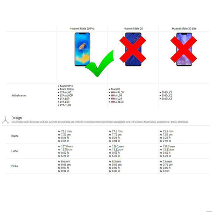 Schutzglas Full Cover Curved Folie Tempered Glass Film für Huawei Mate 20 Pro