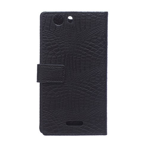 Wallet Case für Wiko Ridge Fab 4G 5.5" Crocodile Skin Muster Book Etui