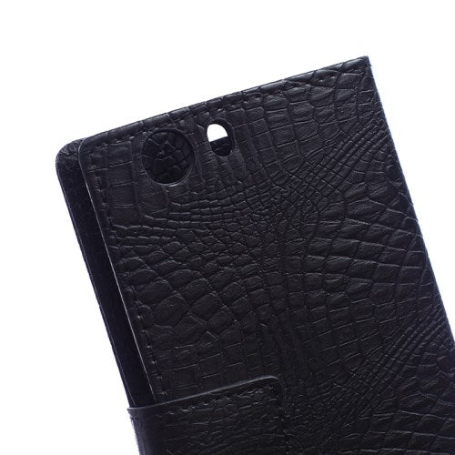 Wallet Case für Wiko Ridge Fab 4G 5.5" Crocodile Skin Muster Book Etui
