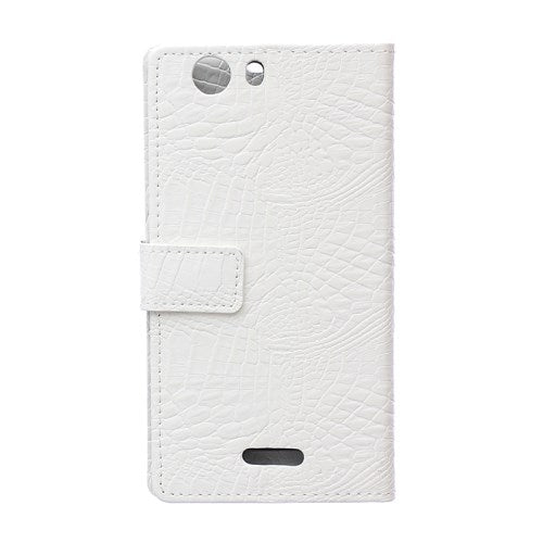 Wallet Case für Wiko Ridge Fab 4G 5.5" Crocodile Skin Muster Book Etui