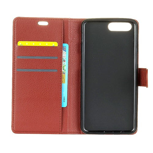 Wallet Case für OnePlus 5 Litchi Grain Magnet Innenfach