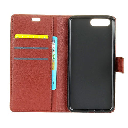 Wallet Case für OnePlus 5 Litchi Grain Magnet Innenfach