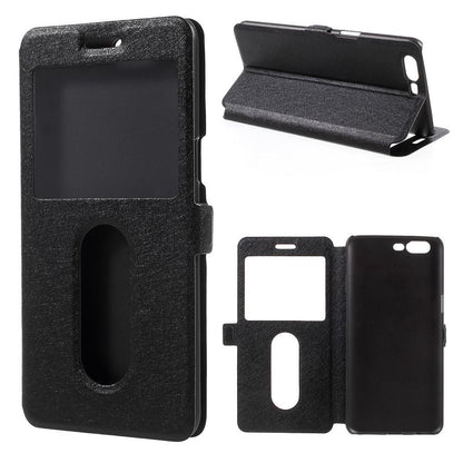 Wallet Case für OnePlus 5 Dual Window View Silk Book Etui