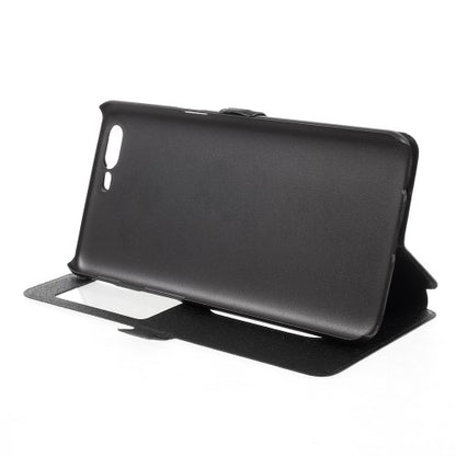 Wallet Case für OnePlus 5 Dual Window View Silk Book Etui