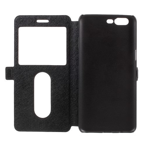 Wallet Case für OnePlus 5 Dual Window View Silk Book Etui
