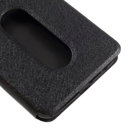 Wallet Case für OnePlus 5 Dual Window View Silk Book Etui