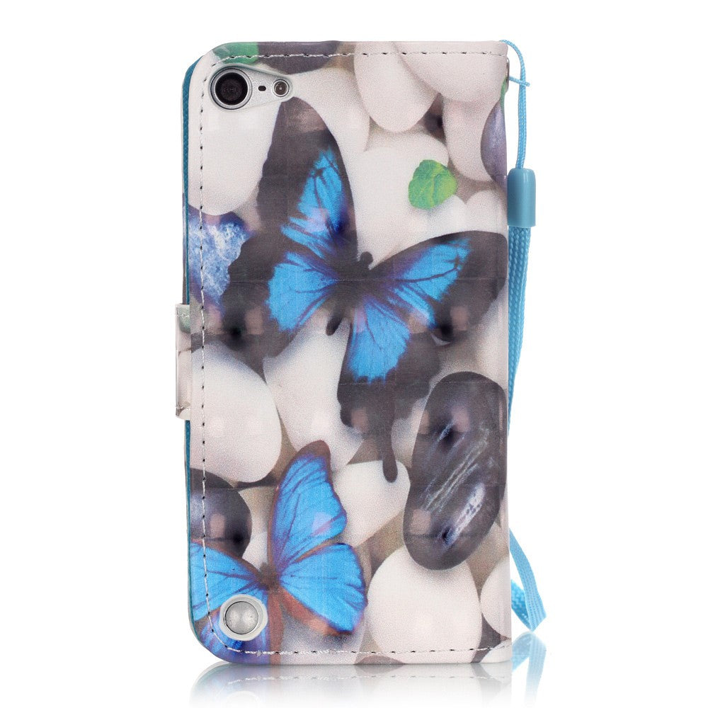 Wallet Case für Apple iPod Touch 7 6 5 Motiv Muster Handschlaufe