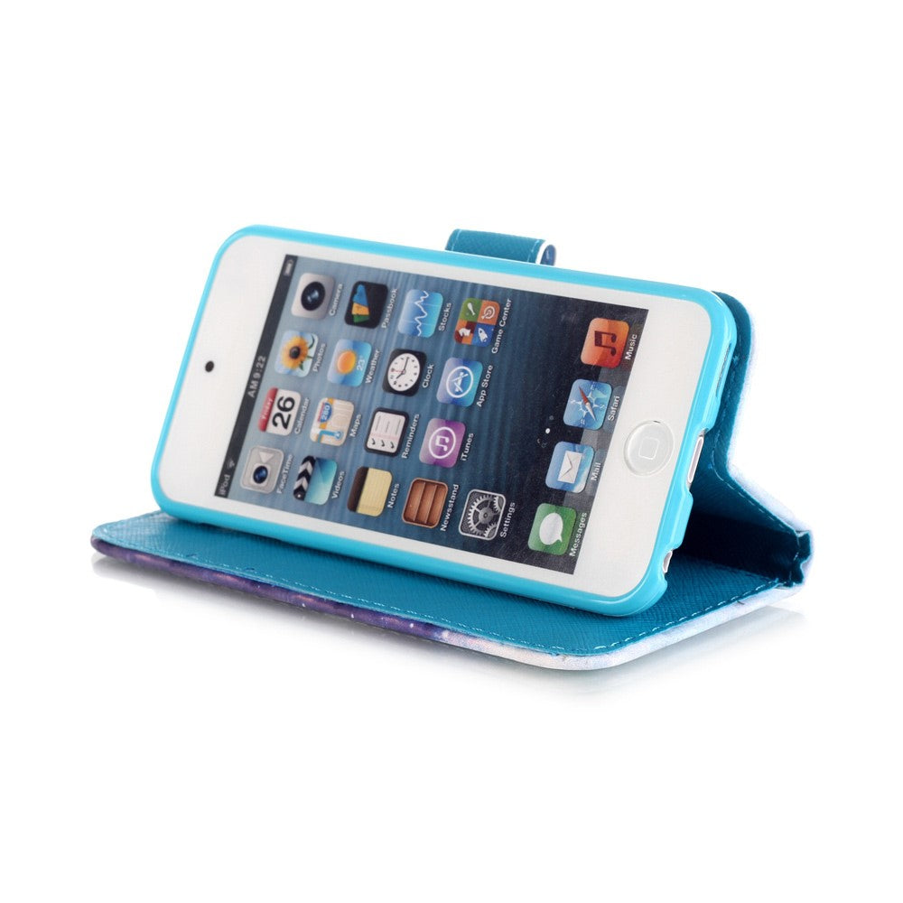Wallet Case für Apple iPod Touch 7 6 5 Motiv Muster Handschlaufe
