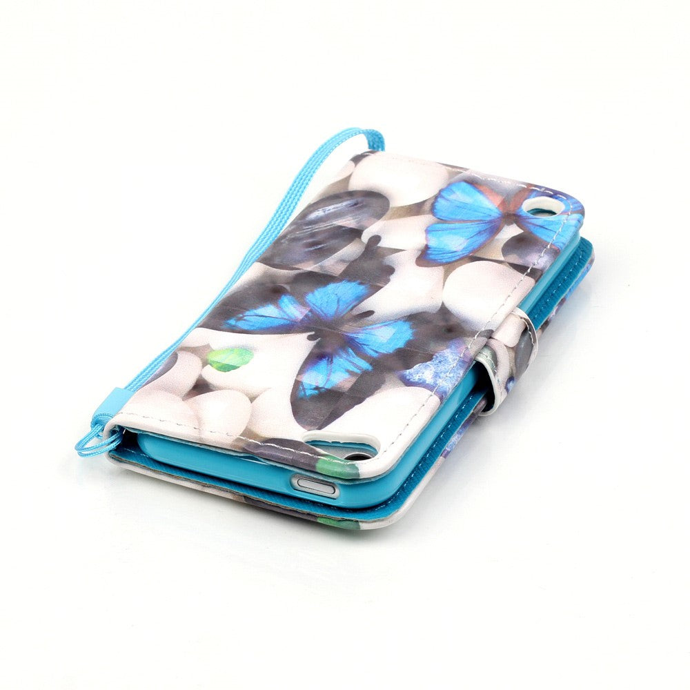 Wallet Case für Apple iPod Touch 7 6 5 Motiv Muster Handschlaufe