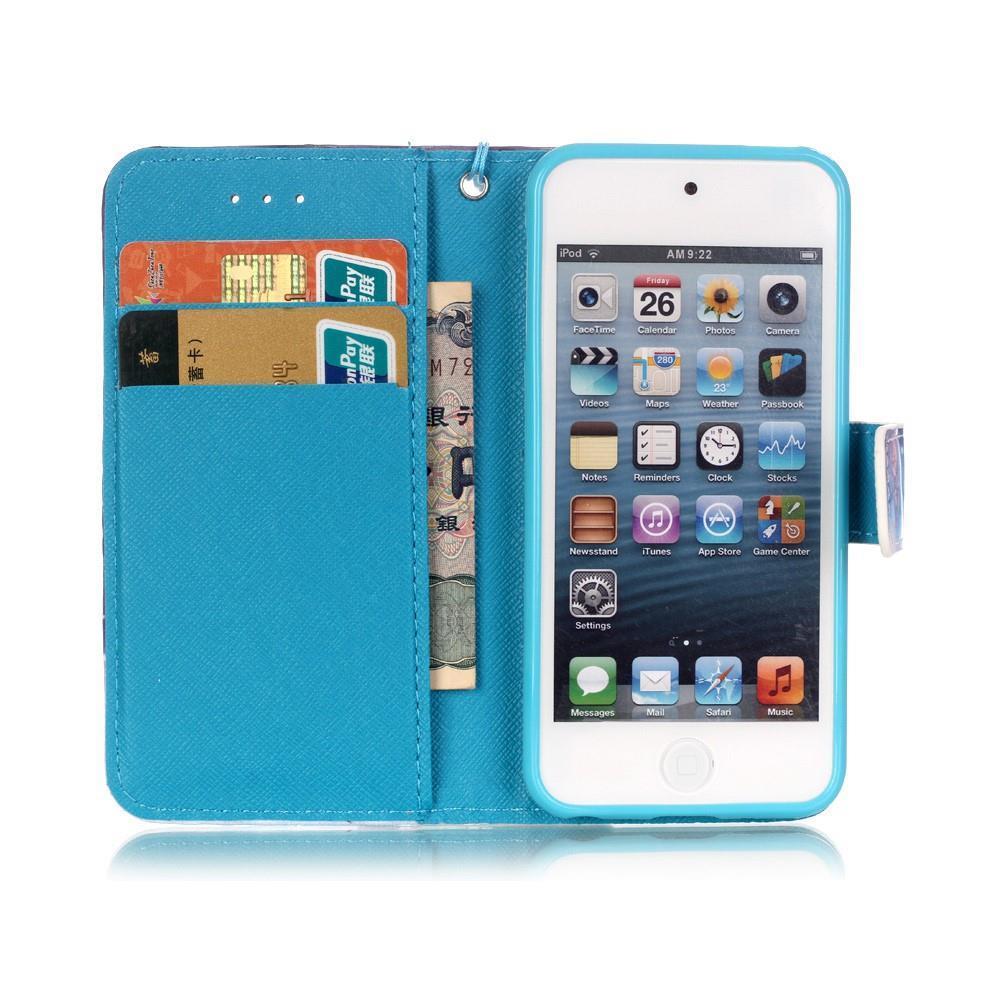 Wallet Case für Apple iPod Touch 7 6 5 Motiv Muster Handschlaufe
