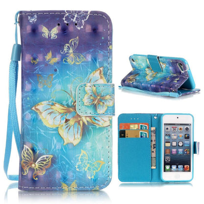 Wallet Case für Apple iPod Touch 7 6 5 Motiv Muster Handschlaufe